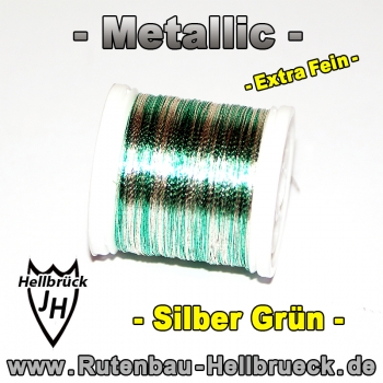 Metallic Bindegarn - Fein - Farbe: Silber-Grün - Allerbeste Qualität !!!